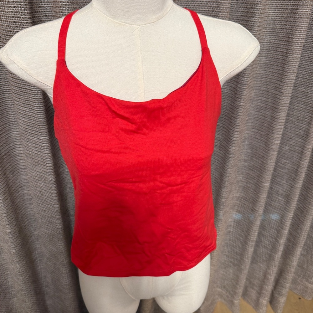 Outdoor Voices Red Crossback Crop Tank | Size S